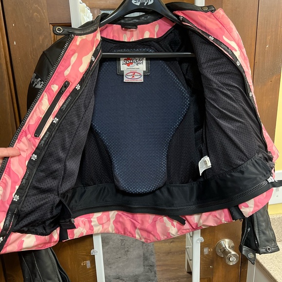 Joe Rocket black leather armor motorcycle jacket - Picture 3 of 6